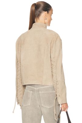 GRLFRND GRLFRND Annika Suede Lace Up Jacket