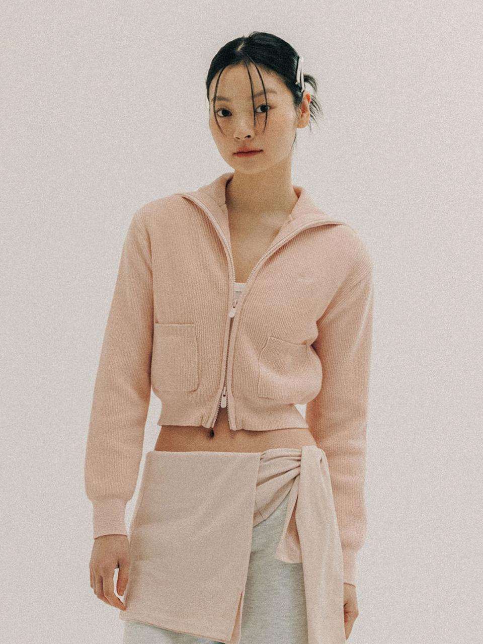 grove POUT Knit Zip-Up_5 Colors