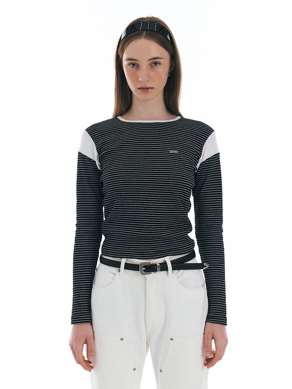 grove Striped Post T-shirt - 3colors