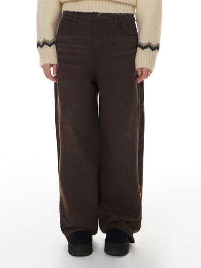 grove Wide Fit Cotton Denim Pants