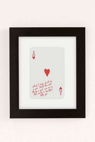 GS Print Shoppe GS Print Shoppe Beautiful Little Fool Art Print in Black Matte Frame at Urban Outfitters