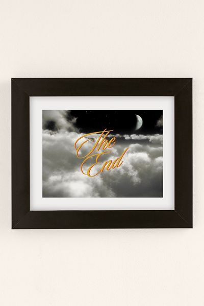 GS Print Shoppe GS Print Shoppe THE END Retro MOVIE Art Print in Black Matte Frame at Urban Outfitters