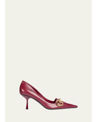 Gucci 75mm Boulevard Leather Pumps