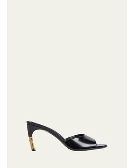 Gucci 75mm Castello Leather Mules