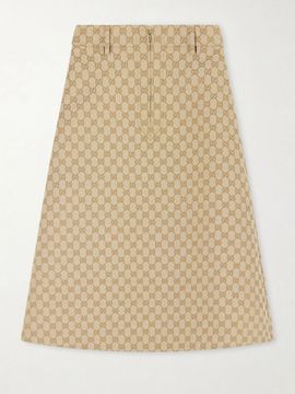 GUCCI Canvas-jacquard skirt