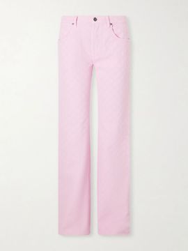 GUCCI GG logo-jacquard low-rise straight-leg jeans