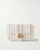 GUCCI GG Marmont Jetset suede-trimmed quilted leather crossbody bag - 1