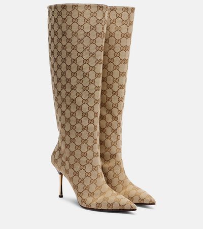 Gucci Gucci Bombshell GG Canvas knee-high boots