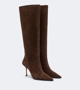 Gucci Gucci Bombshell GG suede knee-high boots