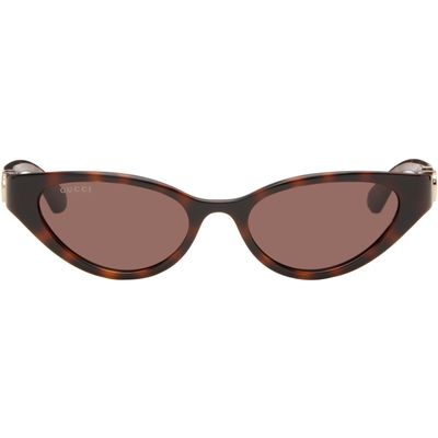 Gucci Gucci Brown Emblem Cat Eye Sunglasses