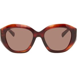 Gucci Gucci Brown Geometric-Frame Sunglasses