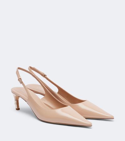 Gucci Gucci Castello leather slingback pumps