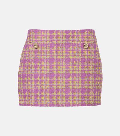 Gucci Gucci Checked cotton-blend tweed miniskirt