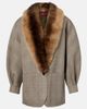 Gucci Gucci Checked shearling-trimmed wool jacket - 1