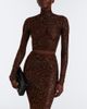 Gucci Gucci Cropped silk-blend lace turtleneck top - 2