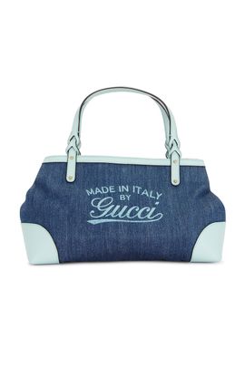 gucci Gucci Denim Craft Tote Bag