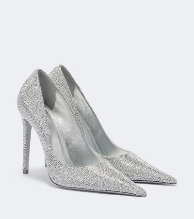 Gucci Gucci Donna embellished metallic leather pumps