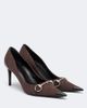 Gucci Gucci Donna GG canvas leather-trimmed pumps - 1
