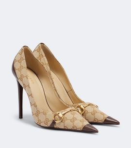 Gucci Gucci Donna Horsebit GG Canvas pumps