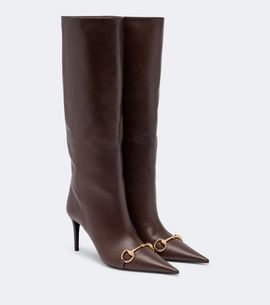 Gucci Gucci Donna Horsebit leather knee-high boots