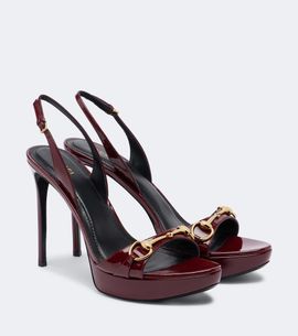 Gucci Gucci Donna patent leather platform sandals