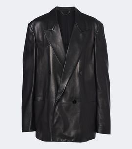 Gucci Gucci Double-breasted leather jacket