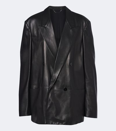 Gucci Gucci Double-breasted leather jacket