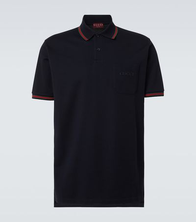 Gucci Gucci Double G cotton-blend piqué polo shirt