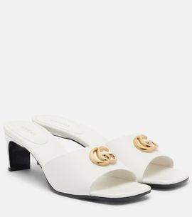 Gucci Gucci Double G leather mules