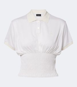 Gucci Gucci Double G shirred silk top