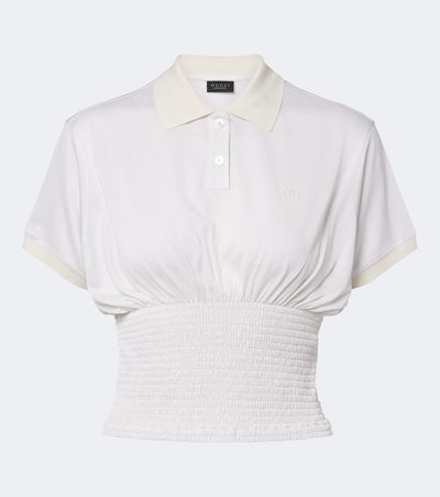 Gucci Gucci Double G shirred silk top