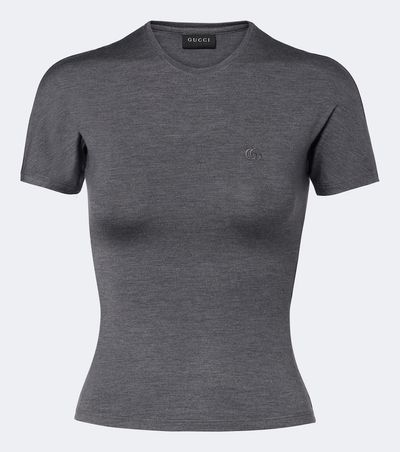 Gucci Gucci Double G silk-blend T-shirt
