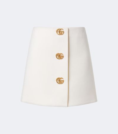 Gucci Gucci Double G wool crêpe miniskirt