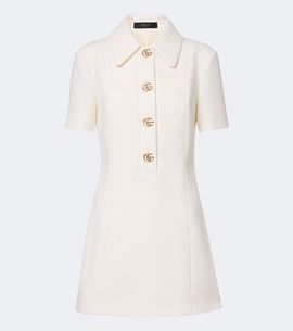 Gucci Gucci Double G wool crêpe polo dress