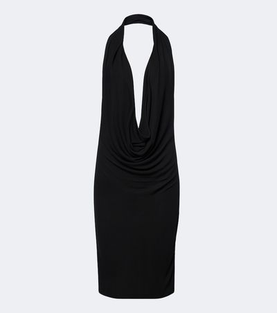 Gucci Gucci Draped halterneck crêpe jersey minidress