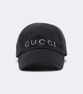 Gucci Gucci Embellished logo cotton-blend baseball cap