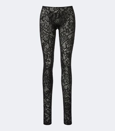 Gucci Gucci Embellished silk-blend lace leggings