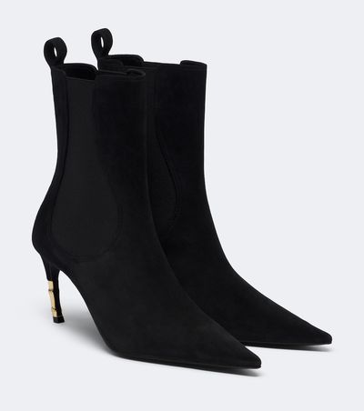 Gucci Embellished Suede Ankle Boots