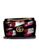 gucci Gucci Embellished Velvet GG Marmont Shoulder Bag - 1