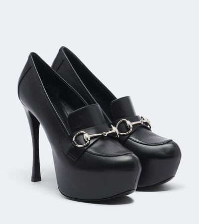 Gucci Gucci Fame Horsebit leather platform pumps