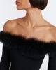 Gucci Gucci Feather-trimmed ribbed-knit top - 3
