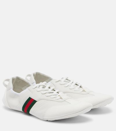 Gucci Gucci Flex suede-trimmed leather sneakers
