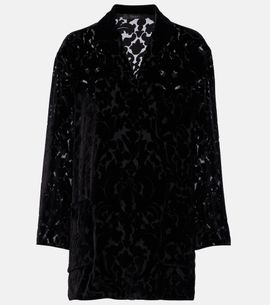 Gucci Gucci Floral devorÃ© velour shirt