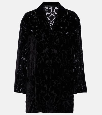Gucci Gucci Floral devorÃ© velour shirt