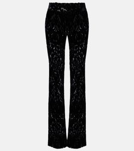 Gucci Gucci Floral devorÃ© velour wide-leg pants