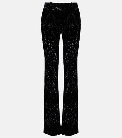 Gucci Gucci Floral devorÃ© velour wide-leg pants