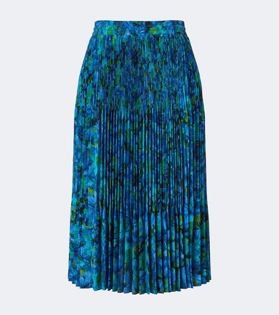 Gucci Gucci Floral pleated silk crêpe de chine midi skirt