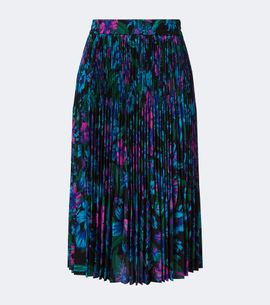 Gucci Gucci Floral plissé silk crêpe de chine midi skirt