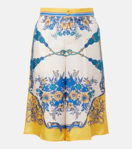 Gucci Gucci Floral silk twill Bermuda shorts