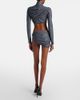 Gucci Gucci Gathered lamÃ© miniskirt - 4